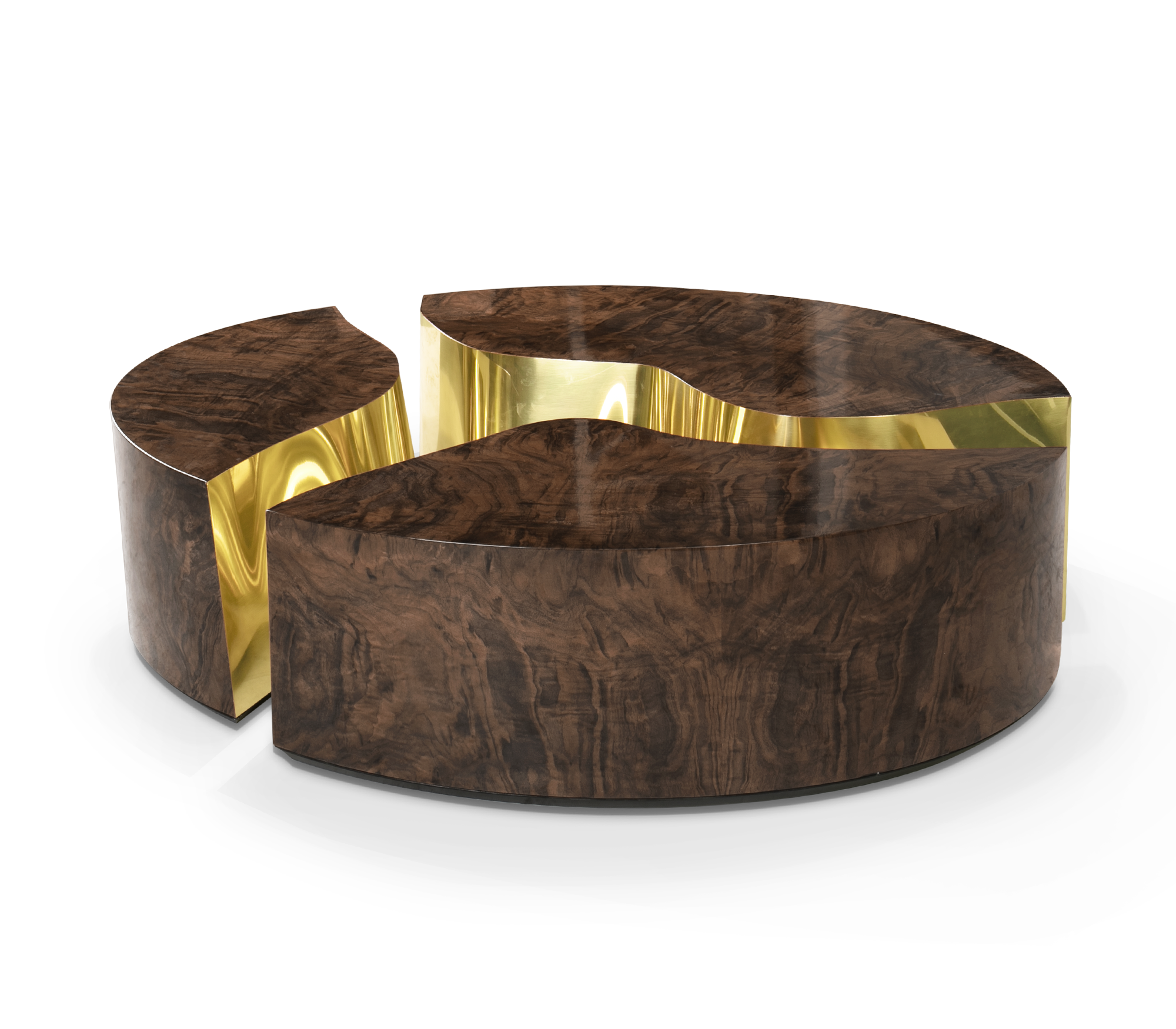 Овальный журнальный стол Fissure Walnut