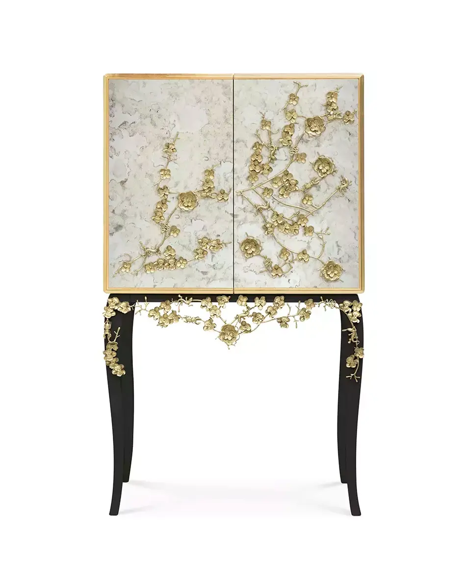 Барный шкаф с зеркальной патиной Mirage