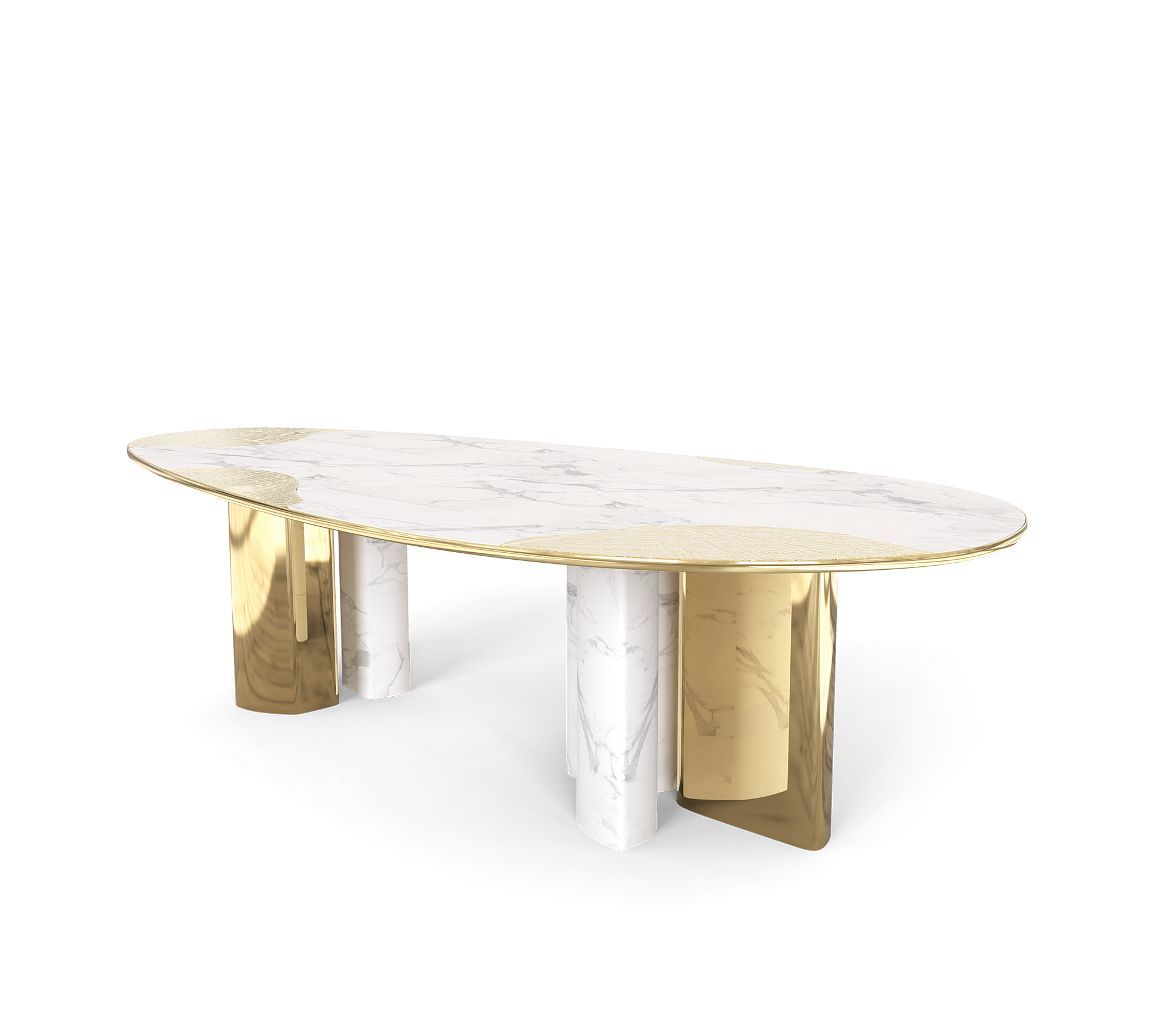 Ас үстелі Athena Carrara Marble & Gold