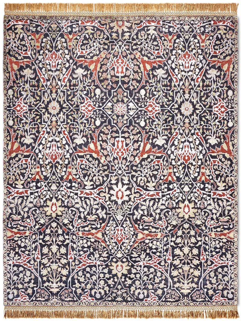 Роскошный ковер Tabriz желтого цвета