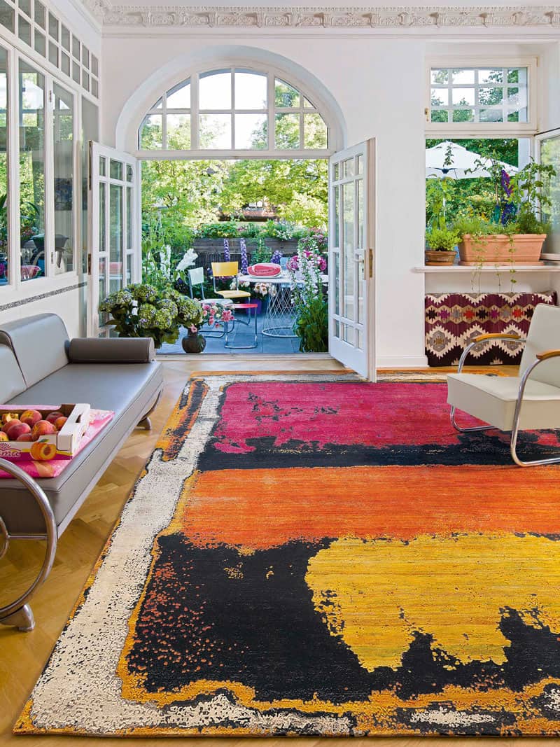 Роскошный ковер ручной работы цвета магенты