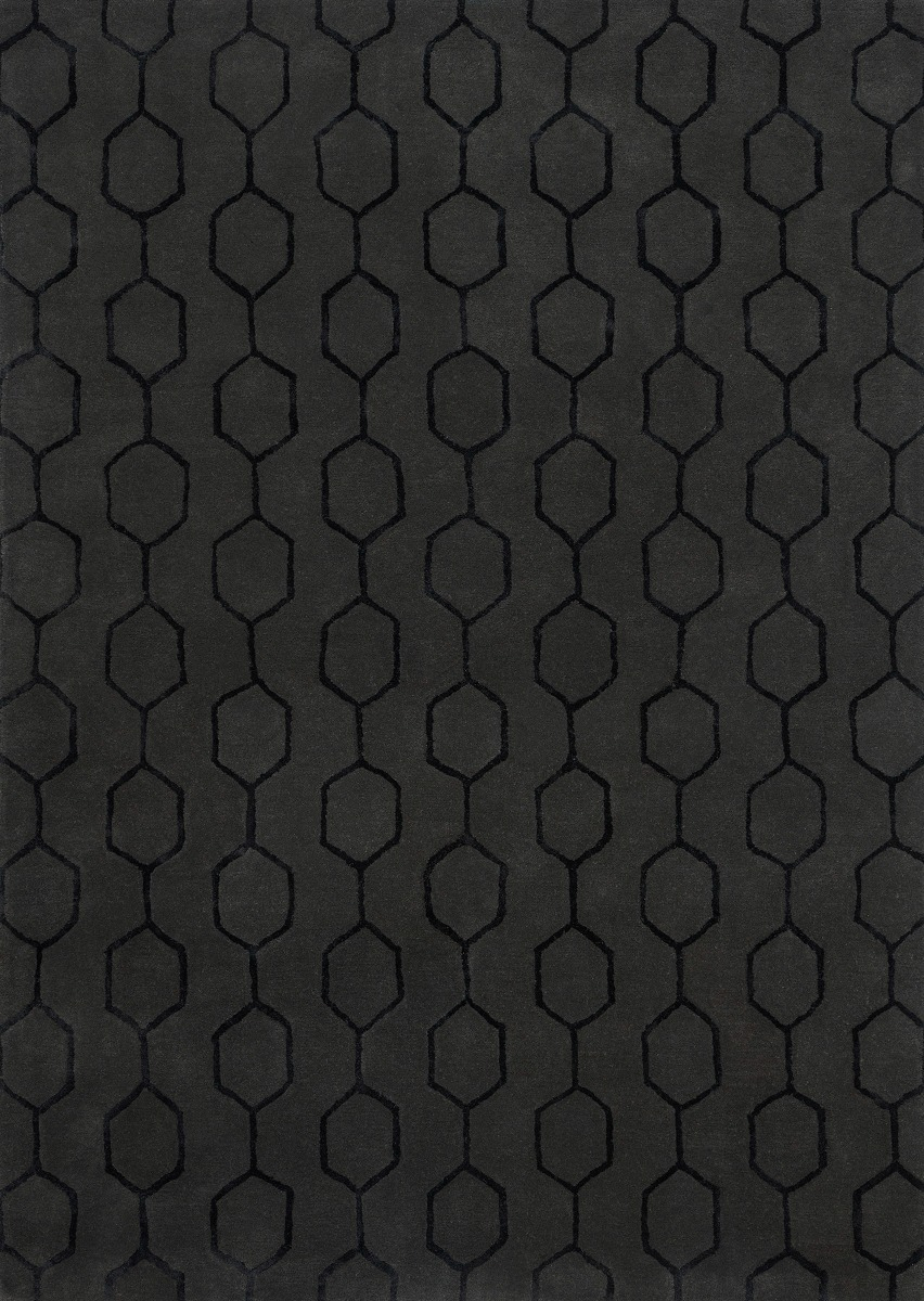 Жүн кілем Gio Noir 39105 | Өлшемі: 120 x 180 см