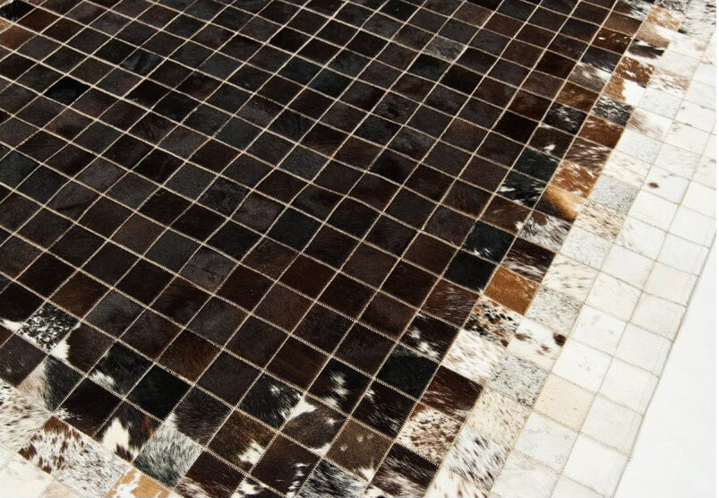 Сиыр терісінен кілем Mosaic col.1 | Өлшемі: 120 x 180 см
