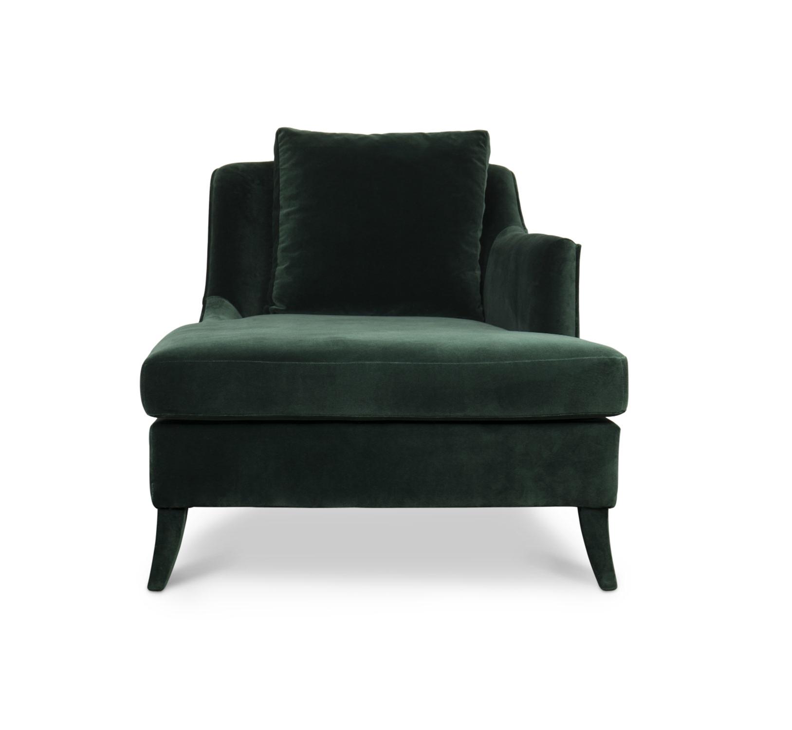 Кушетка из плюшевого бархата