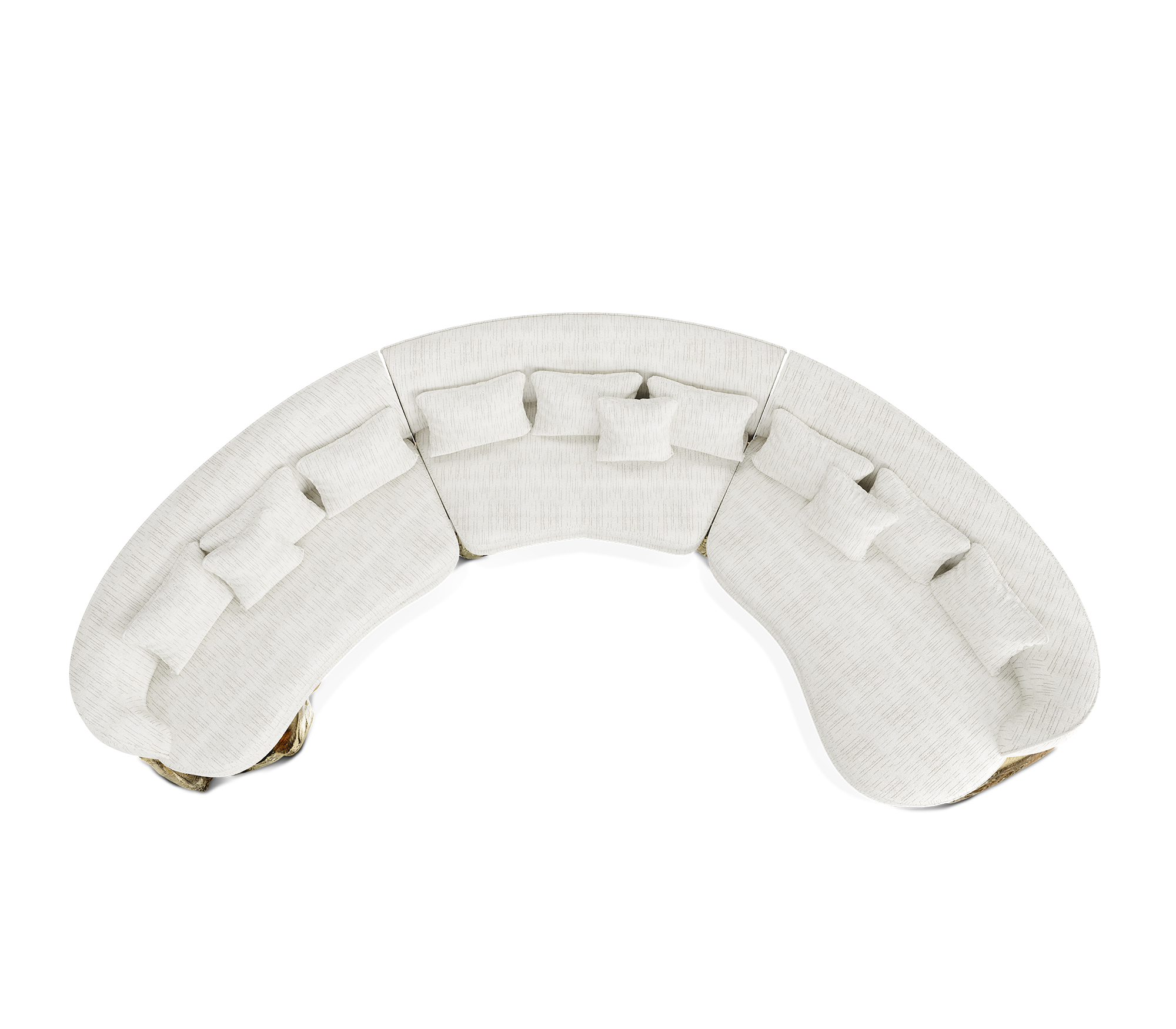Изогнутый диван Angora White