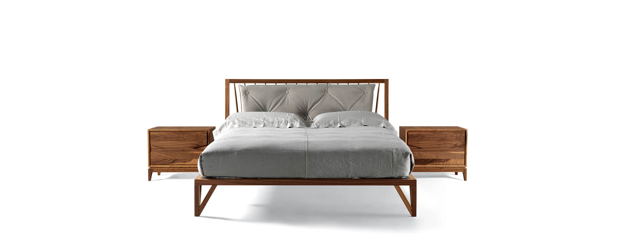 Сәнді төсек Leggiadro | Аяқтау: Natural solid walnut