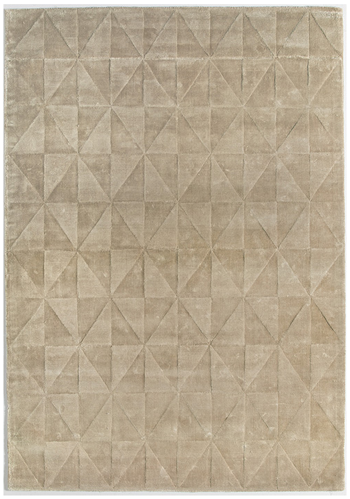 Беж түсті, үшбұрышты өрнегі бар кілем Triangles | Өлшемі: 160 x 230 см