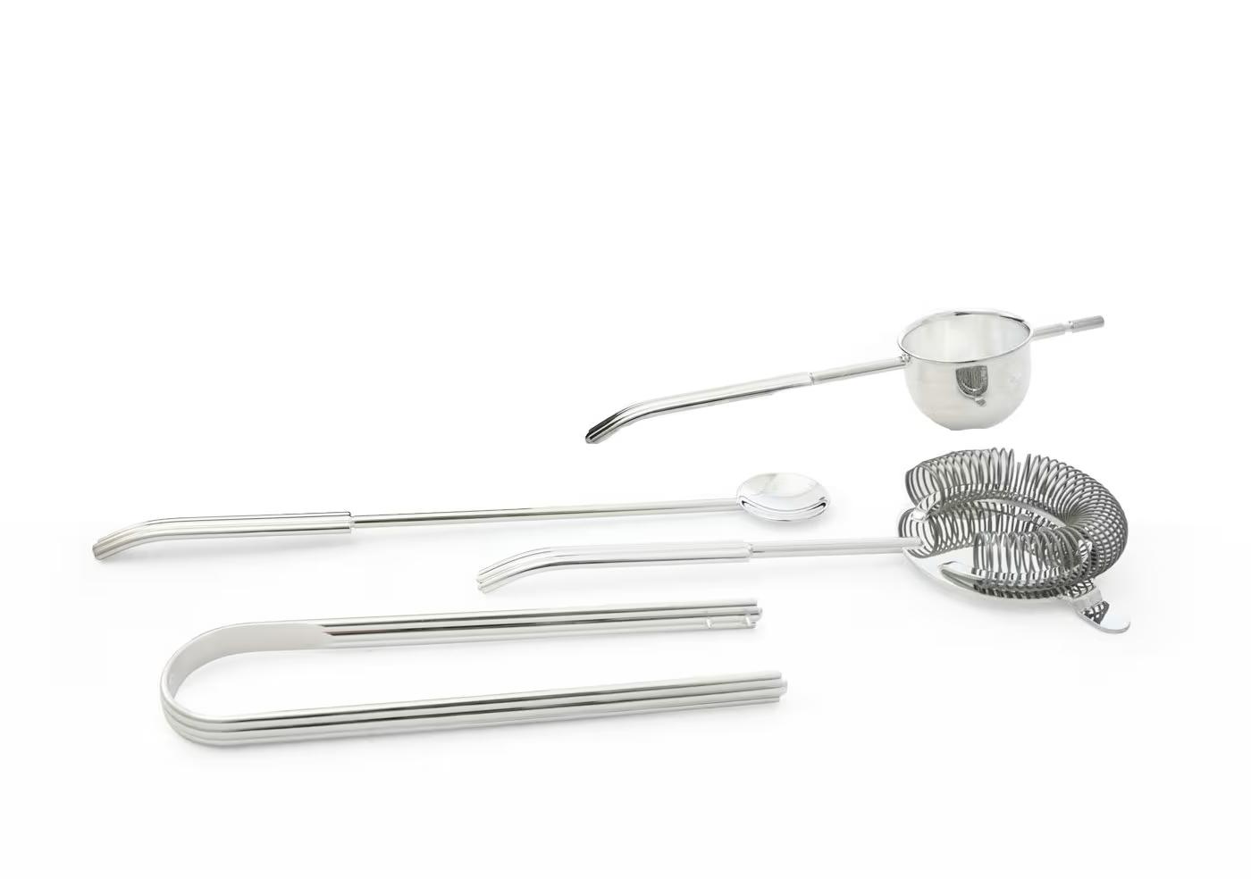 Набор для бара профессиональный посеребрённый Bar Set