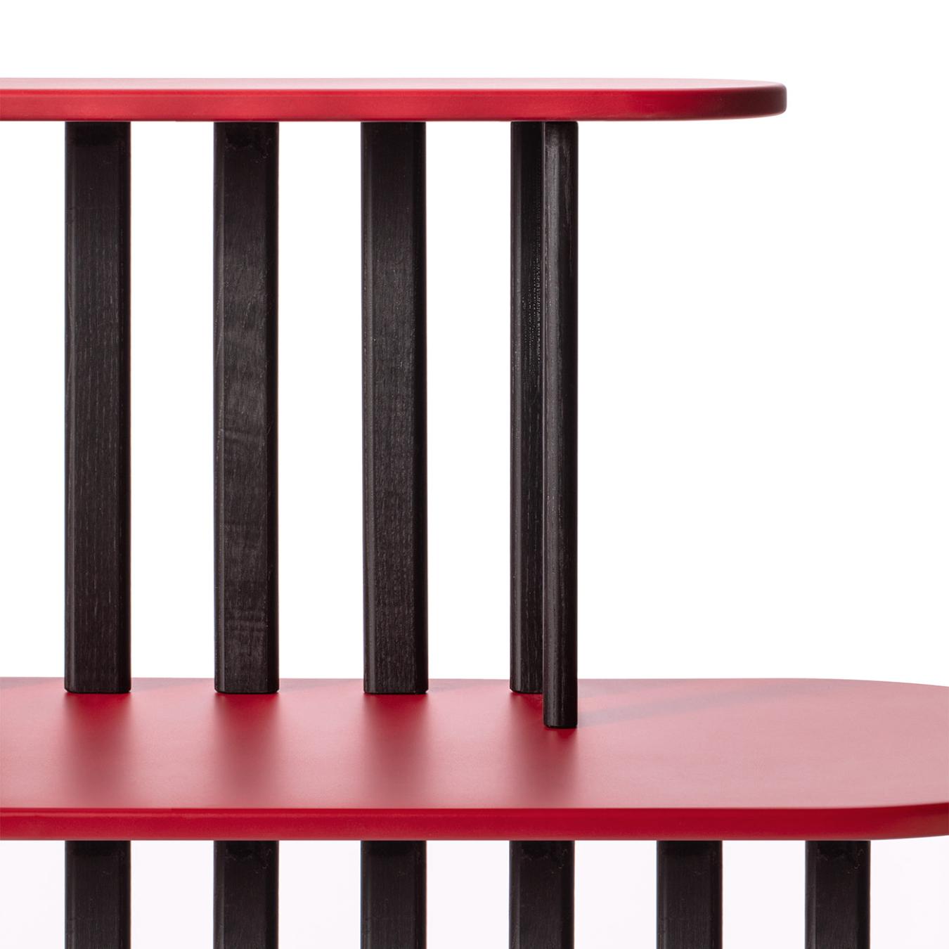 Черно-красная двухъярусная консоль