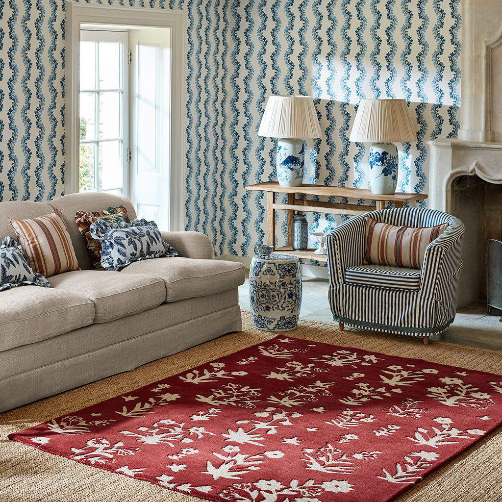 Жүн кілем Woodland Glade Damson Red 146800 | Өлшемі: 250 x 350 см