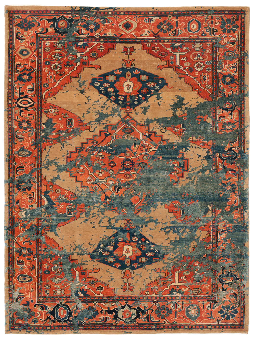 Жібек кілем Serapi Kingsbury Sky Dark Blue | Өлшемі: 300 x 400 см