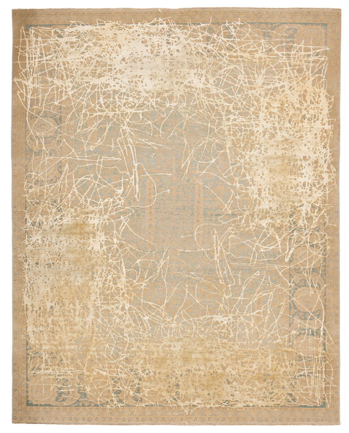 Кілем Tabriz Wooster Enjoy Skyblue Silvergrey Silk | Өлшемі: 200 x 300 см