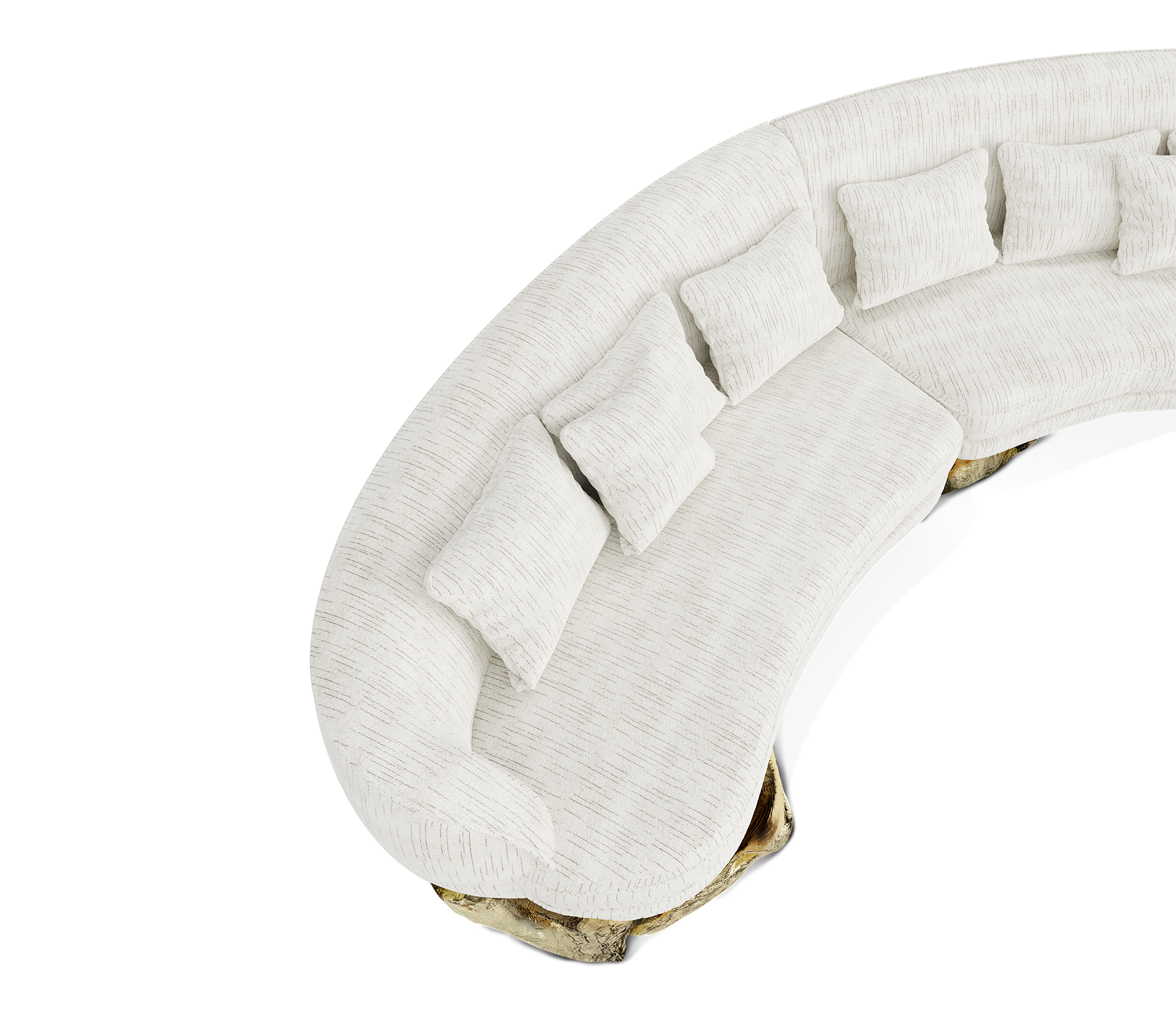 Изогнутый диван Angora White