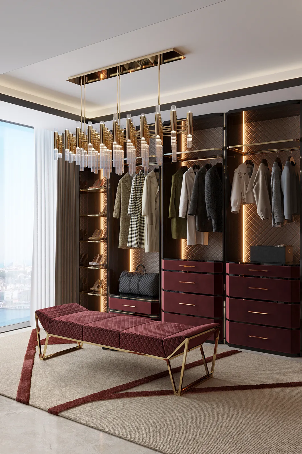 Гардероб черный Cadence