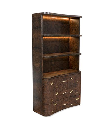 Дизайнерский книжный шкаф из дерева