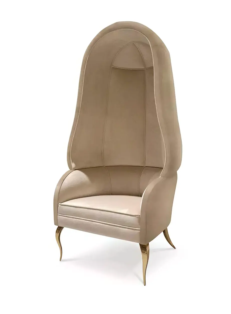 Кресло с тканевой спинкой Draperie