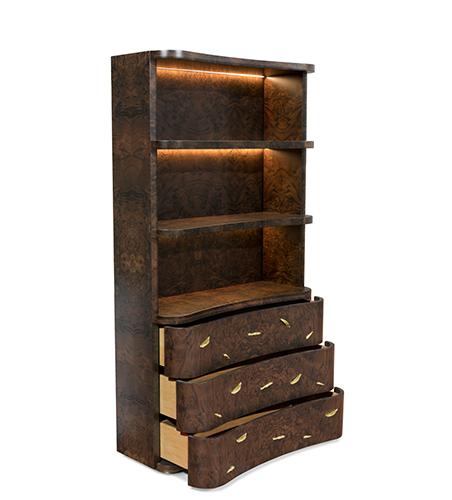 Дизайнерский книжный шкаф из дерева