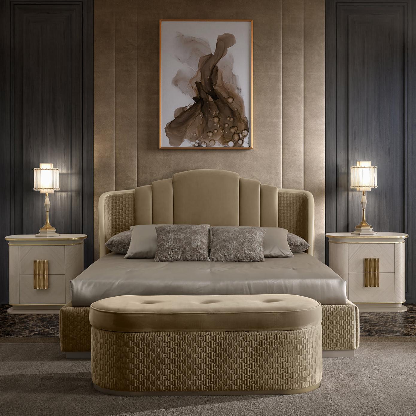 Прикроватная тумба Dilan White / Gold