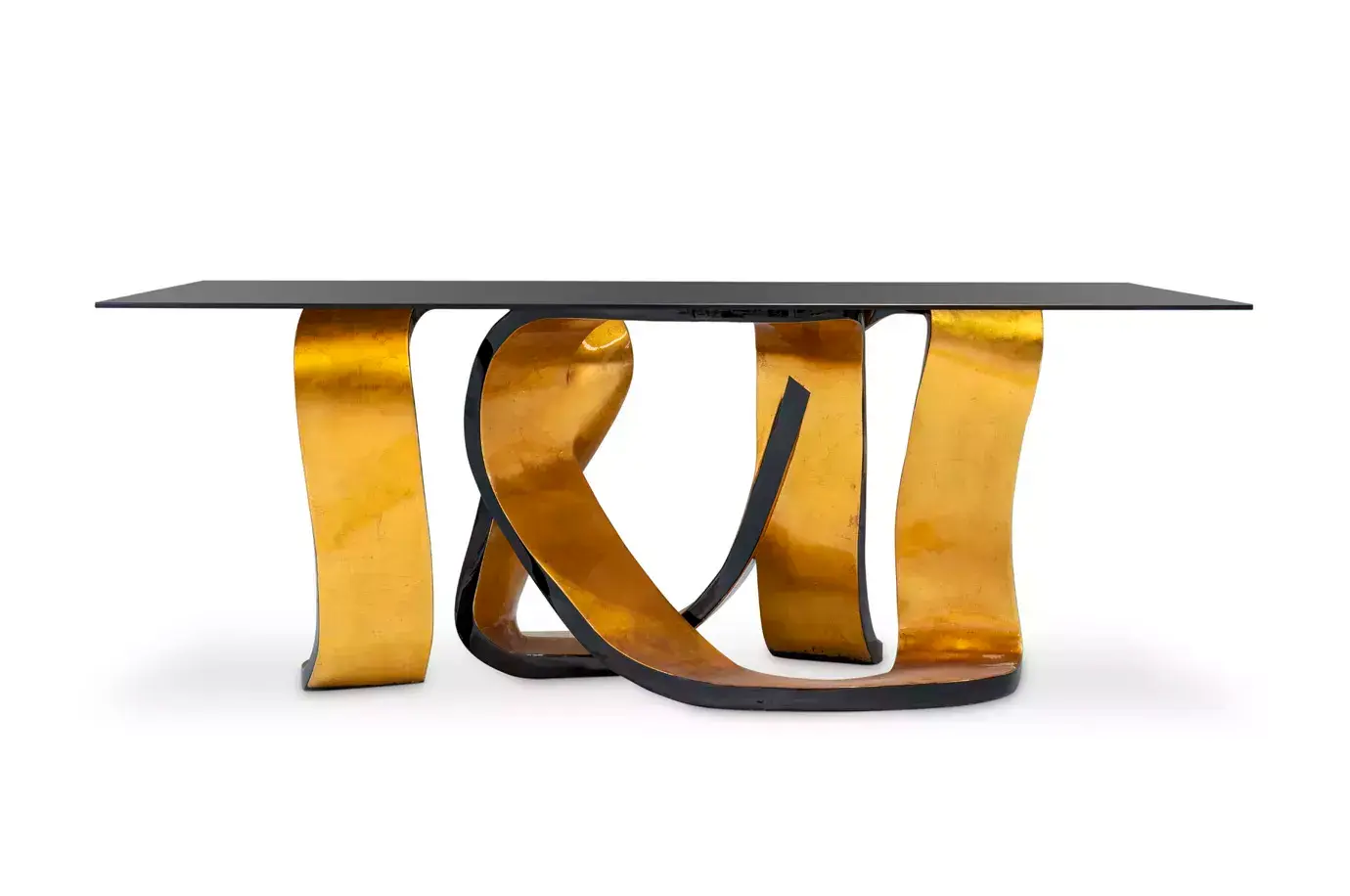 Обеденный стол с золотым листом Ribbon