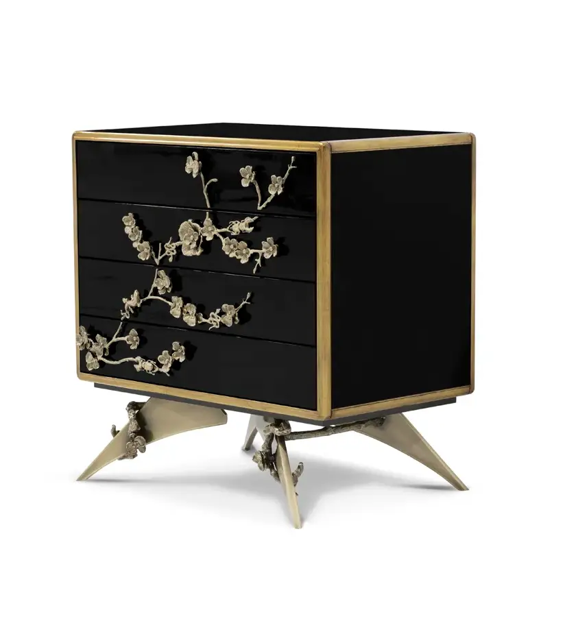 Тумба прикроватная с лаковой отделкой Mirage