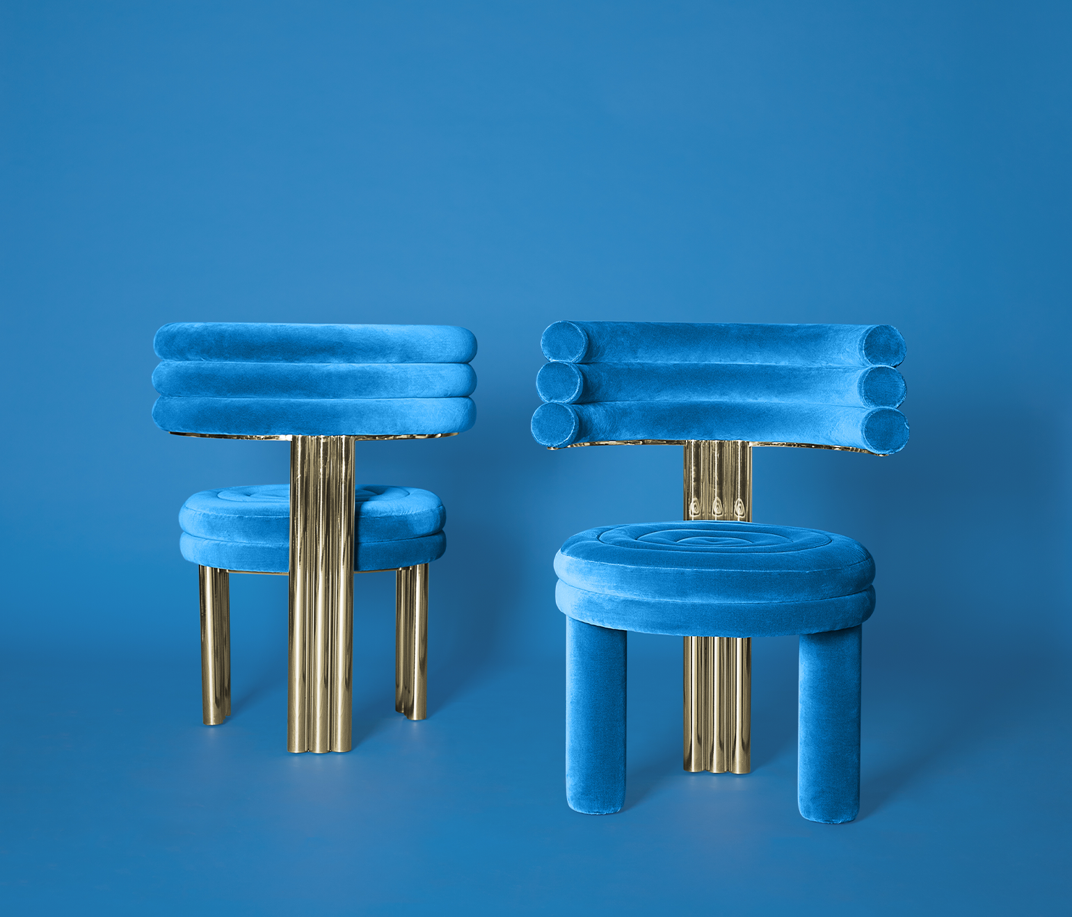 Обеденный стул синий Kerr