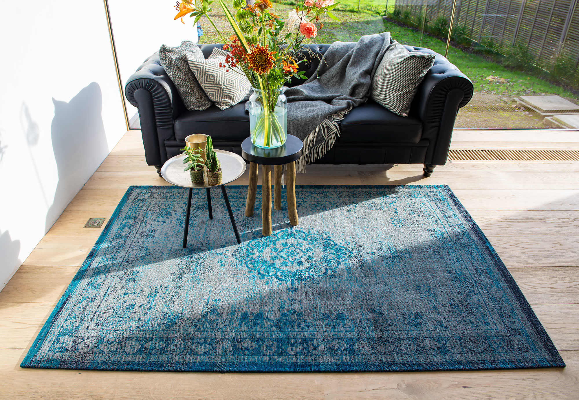 Кілем 8255 Grey Turquoise | Өлшемі: 200 x 280 см