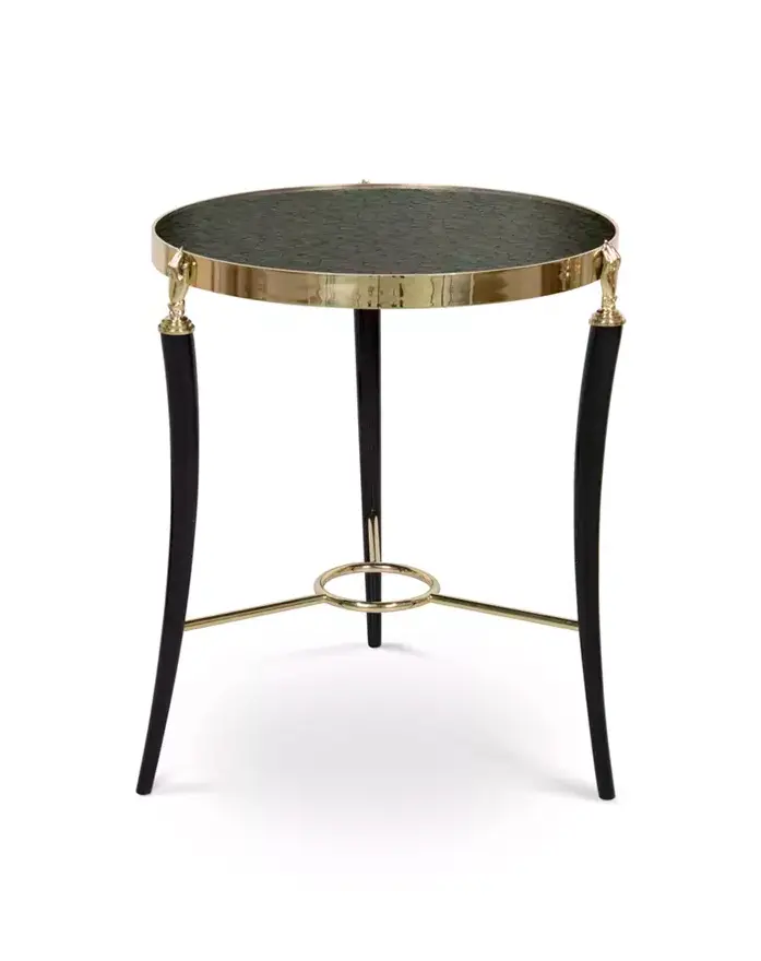 Приставной стол с отделкой из перьев павлина Gisette