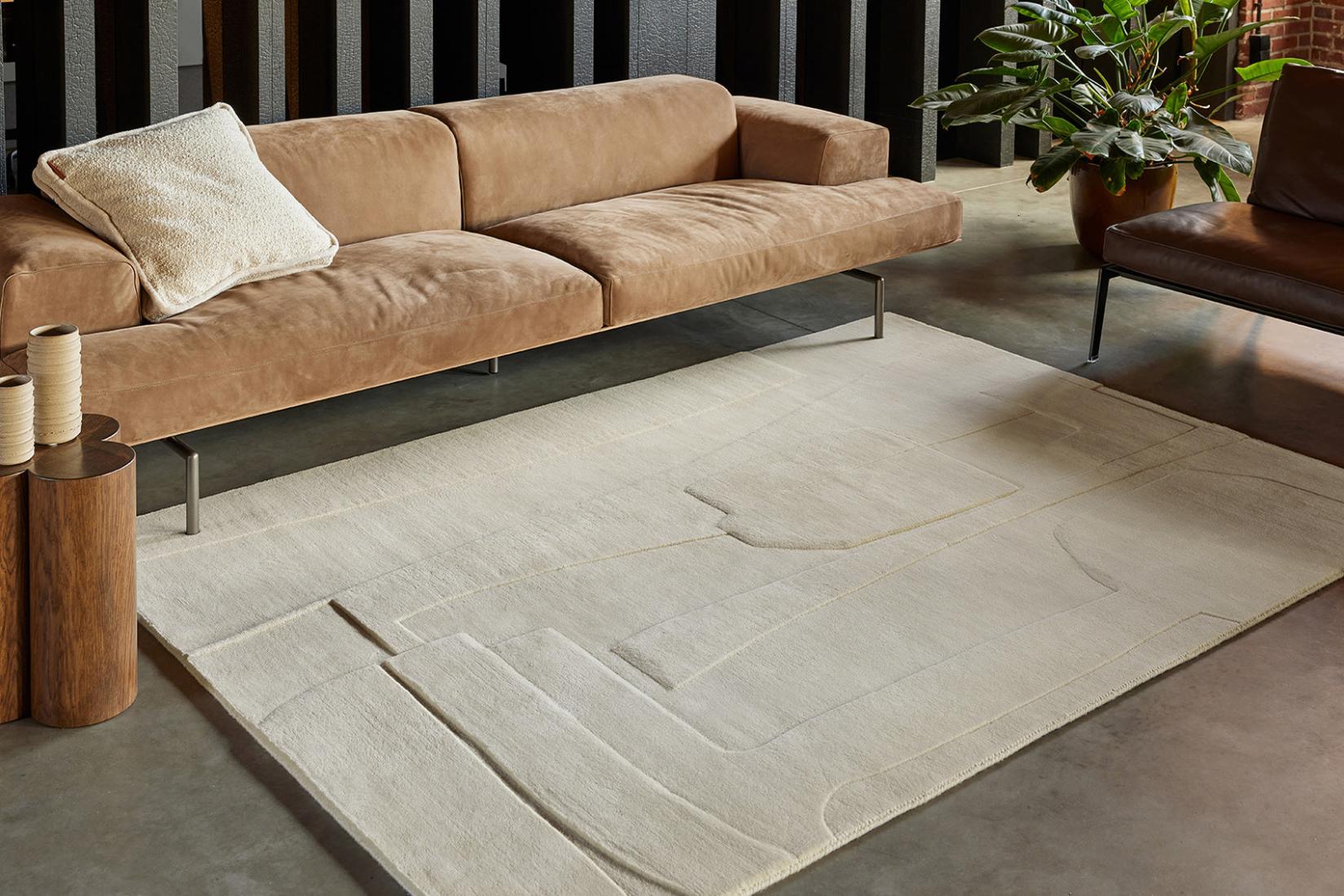 Жүннен жасалған Bref Ecru кілемі | Өлшемі: 170 x 240 см