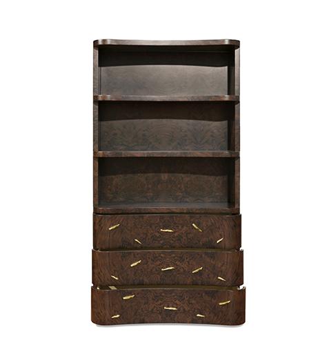 Дизайнерский книжный шкаф из дерева