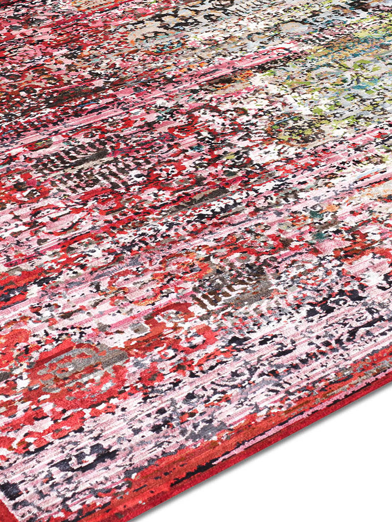 Роскошный ковер Woods клубничного цвета