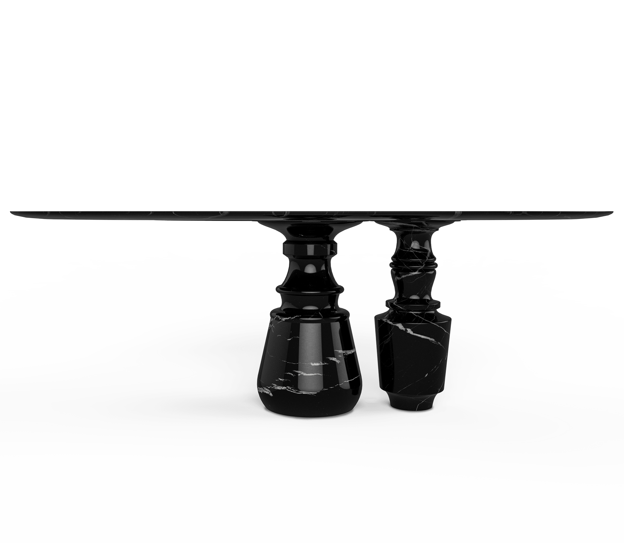 Овальный обеденный стол Obsidian Nero Marquina
