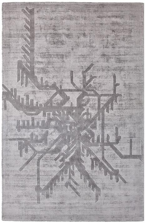 Ковер дизайнерский из индийской вискозы Metro