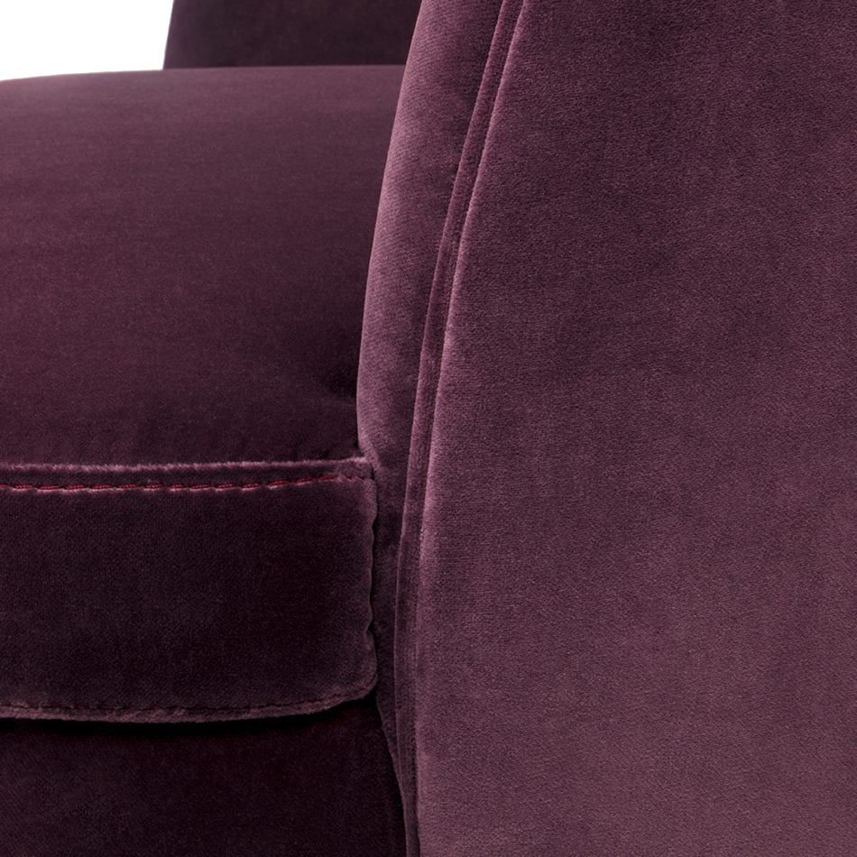Одноместный диван фиолетовый Galen