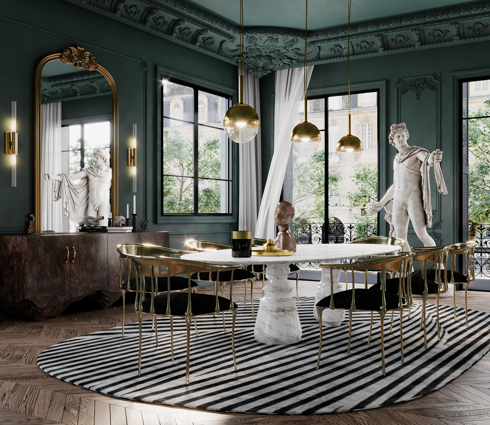 Овальный обеденный стол Obsidian Oval XL Estremoz