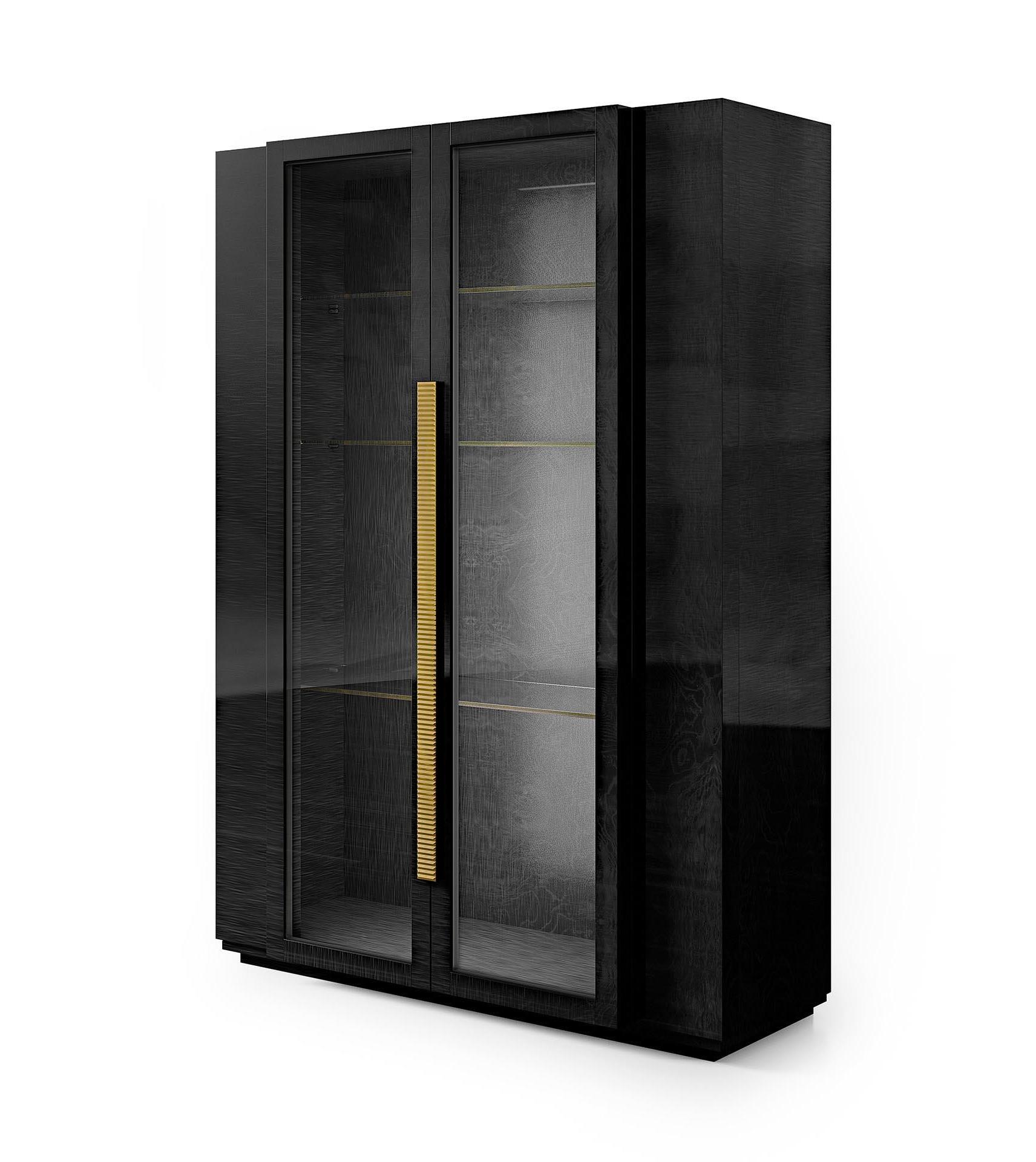 Шкаф-витрина черный Luxe Black