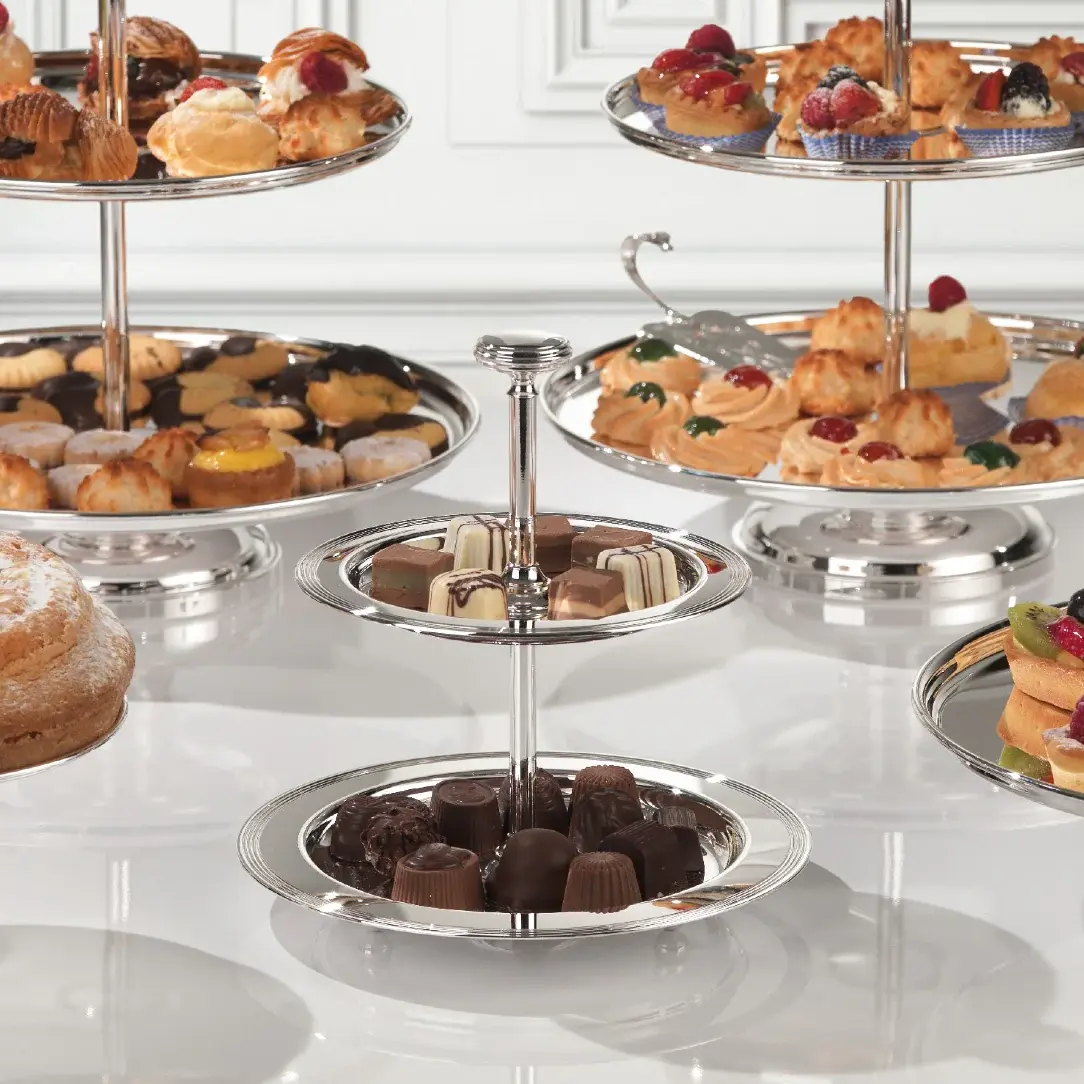 Фруктовница двухъярусная Italian Silver Fruit Stand