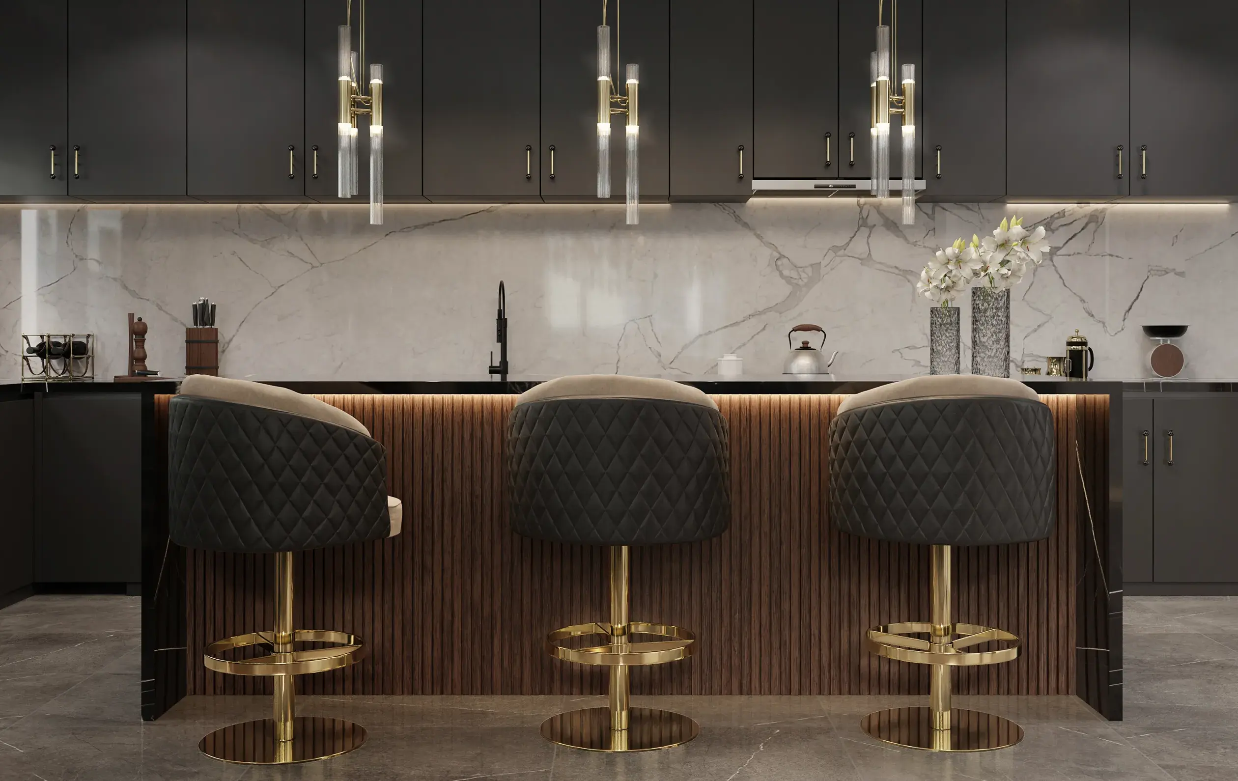 Поворотный барный стул Luxe - 4