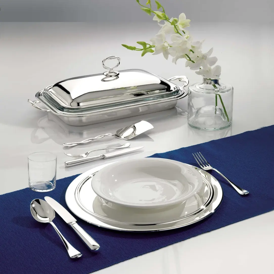 Қақпағы бар сопақ көкөніс табақшасы Silver Vegetable Dish | Конфигурация: Without Lid