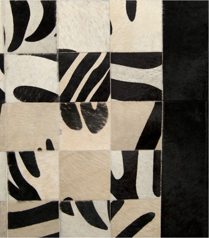 Ковер из коровьей шкуры Mosaic Zebra | Размер: 250 x 360 см