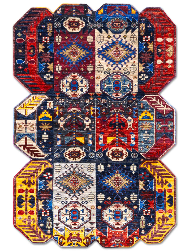 Роскошный кілем Multishape қолмен жасалған | Өлшемі: 122 x 183 см