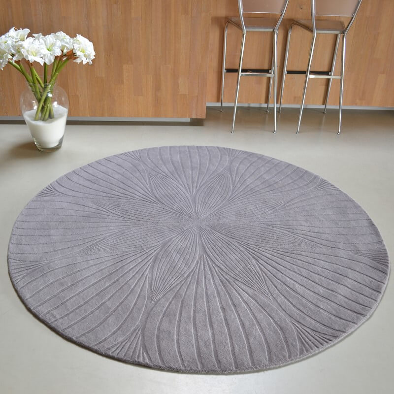 Дөңгелек кілем Folia Grey 38305 | Өлшемі: Ø 200 см