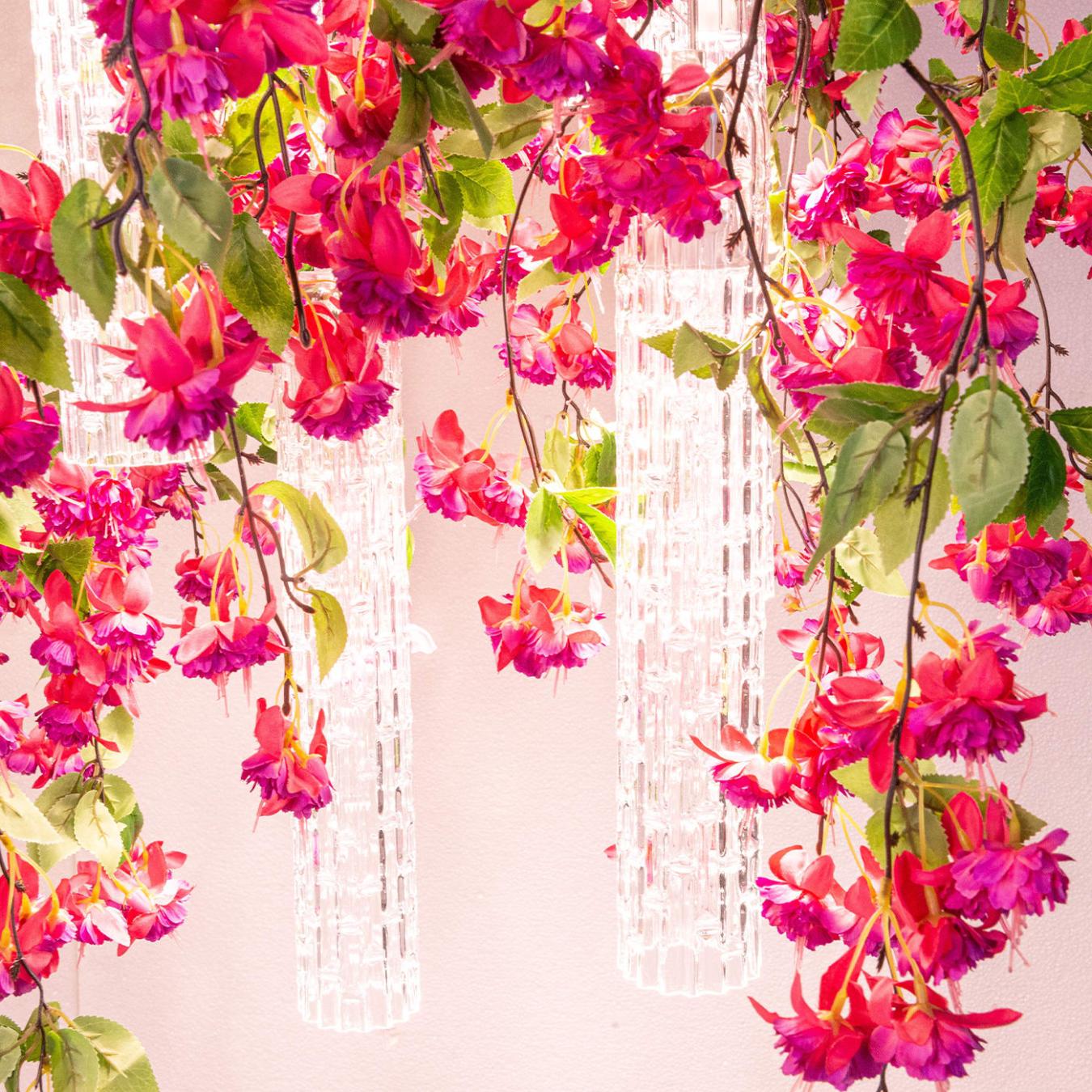 Pink Cascade төртбұрышты люстрасы