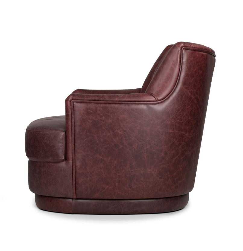 Одноместный диван из кожи