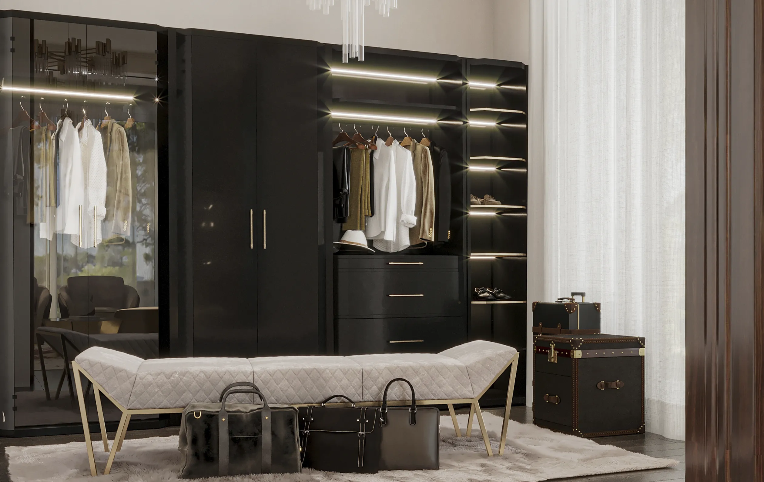 Гардероб бежевый Cadence - 3