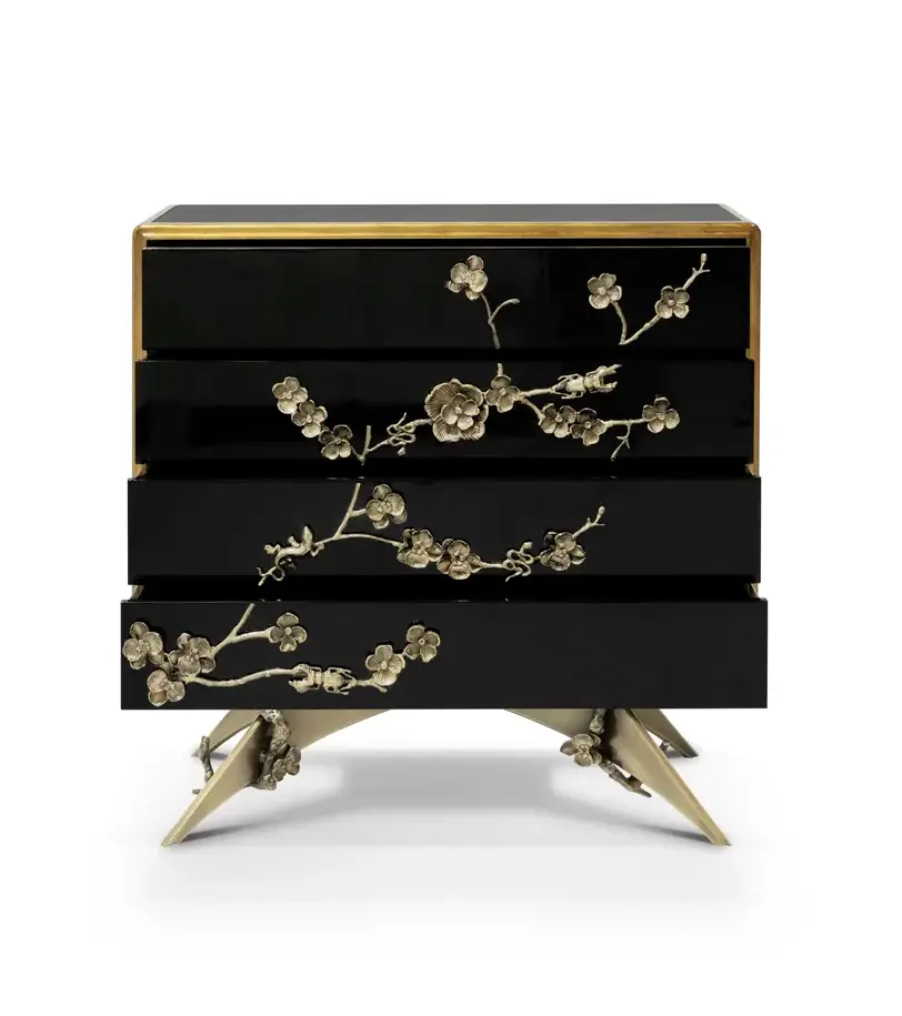 Тумба прикроватная с лаковой отделкой Mirage