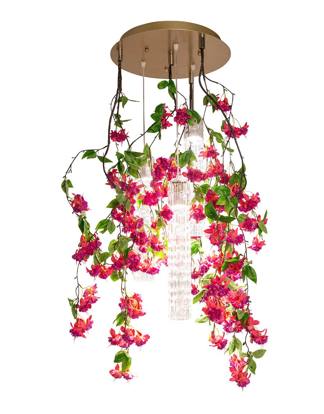 Маленькая люстра Pink Cascade