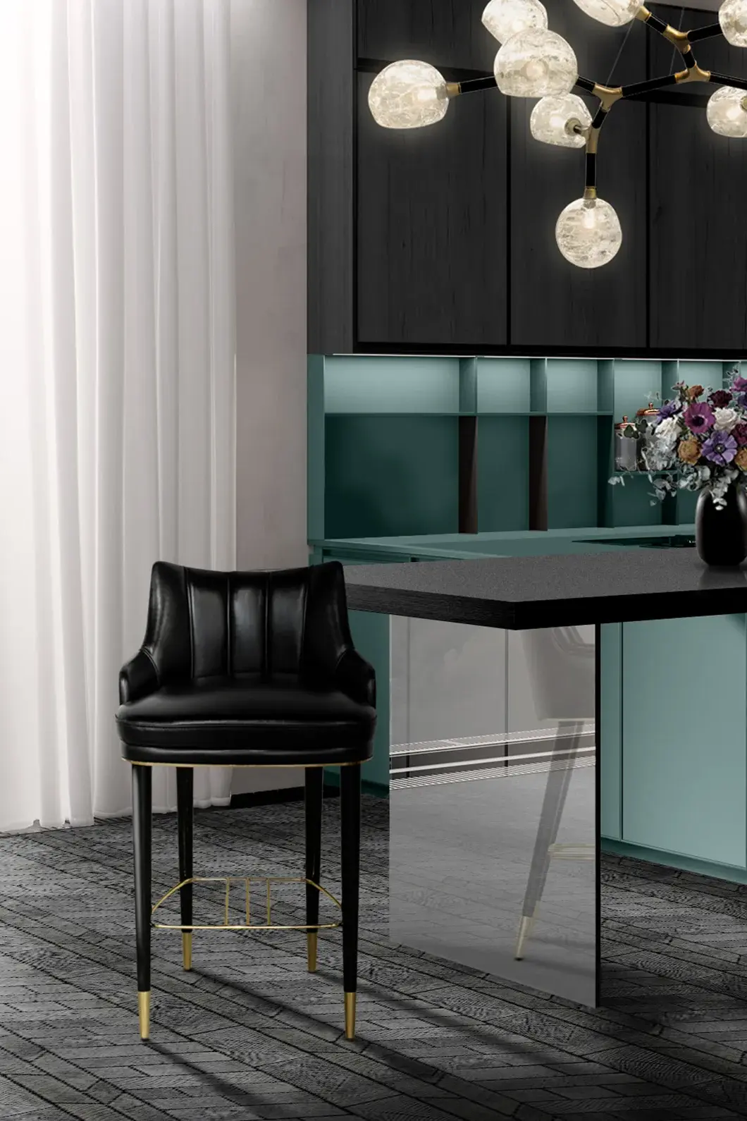 Полубарный стул Velvet