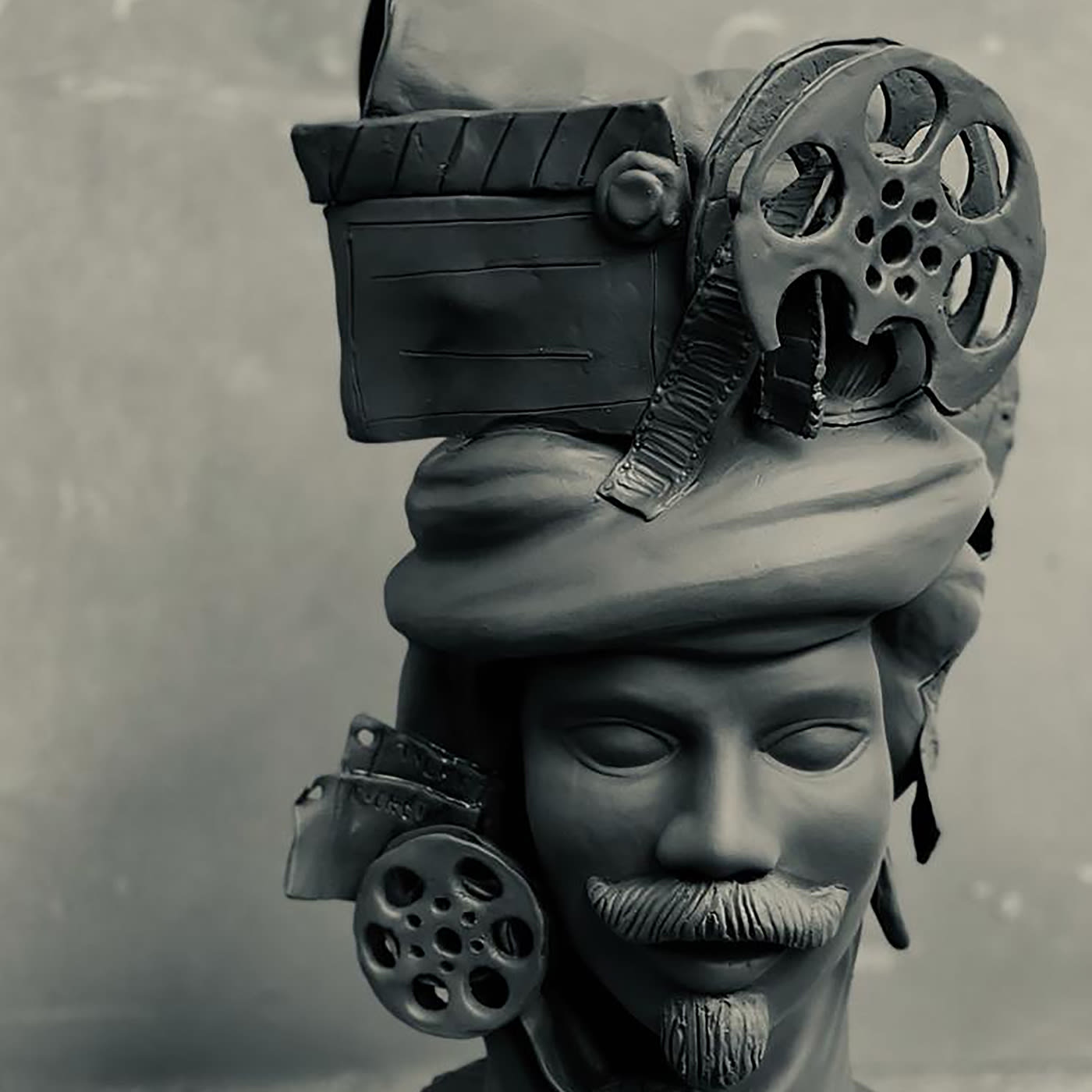 Скульптура серая матовая Moor's Head
