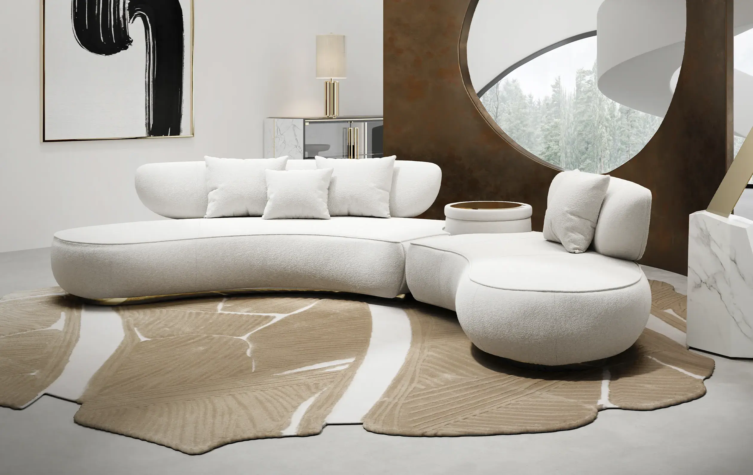 Диван круглый Lattice - 5