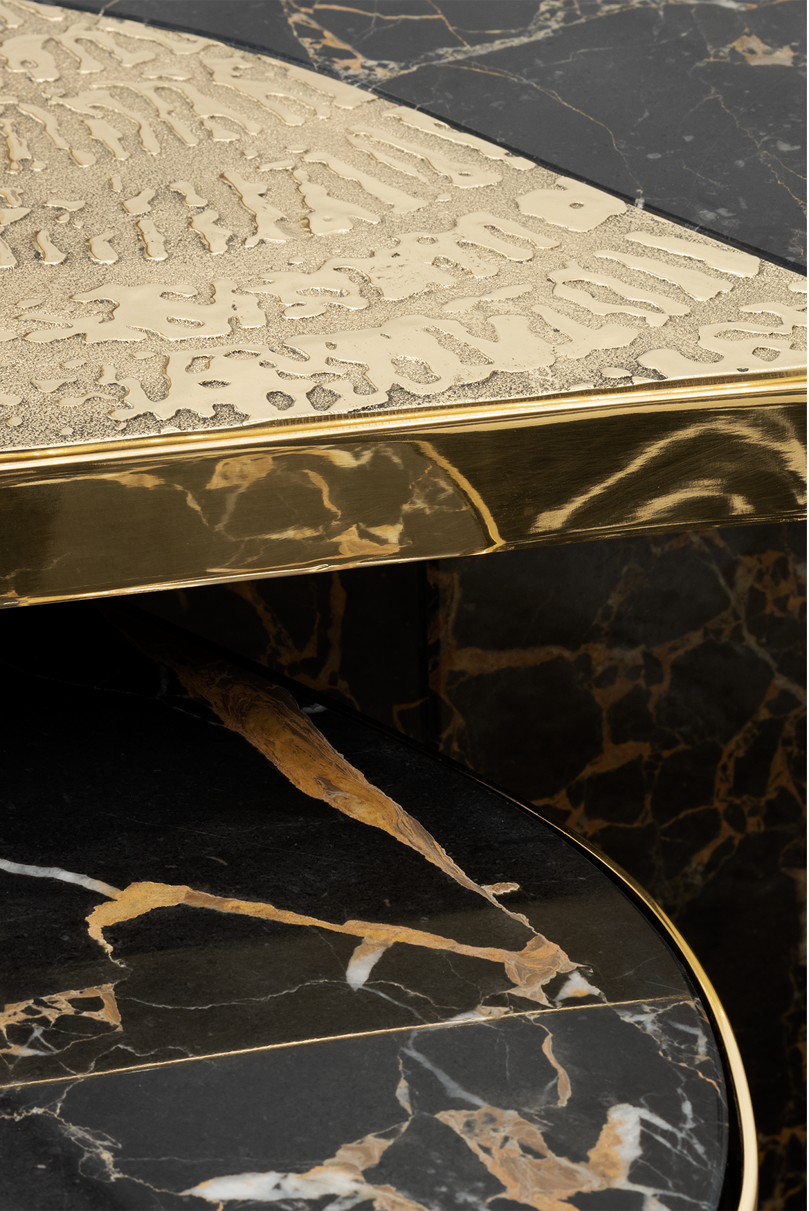 Набор столов Athena Portoro Marble & Gold